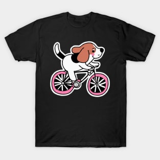 Beagle Dog Bicycle Dog Lover Puppy T-Shirt